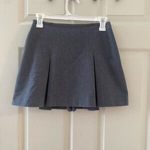 Abercrombie & Fitch Charcoal Pleated Skater Mini Skirt